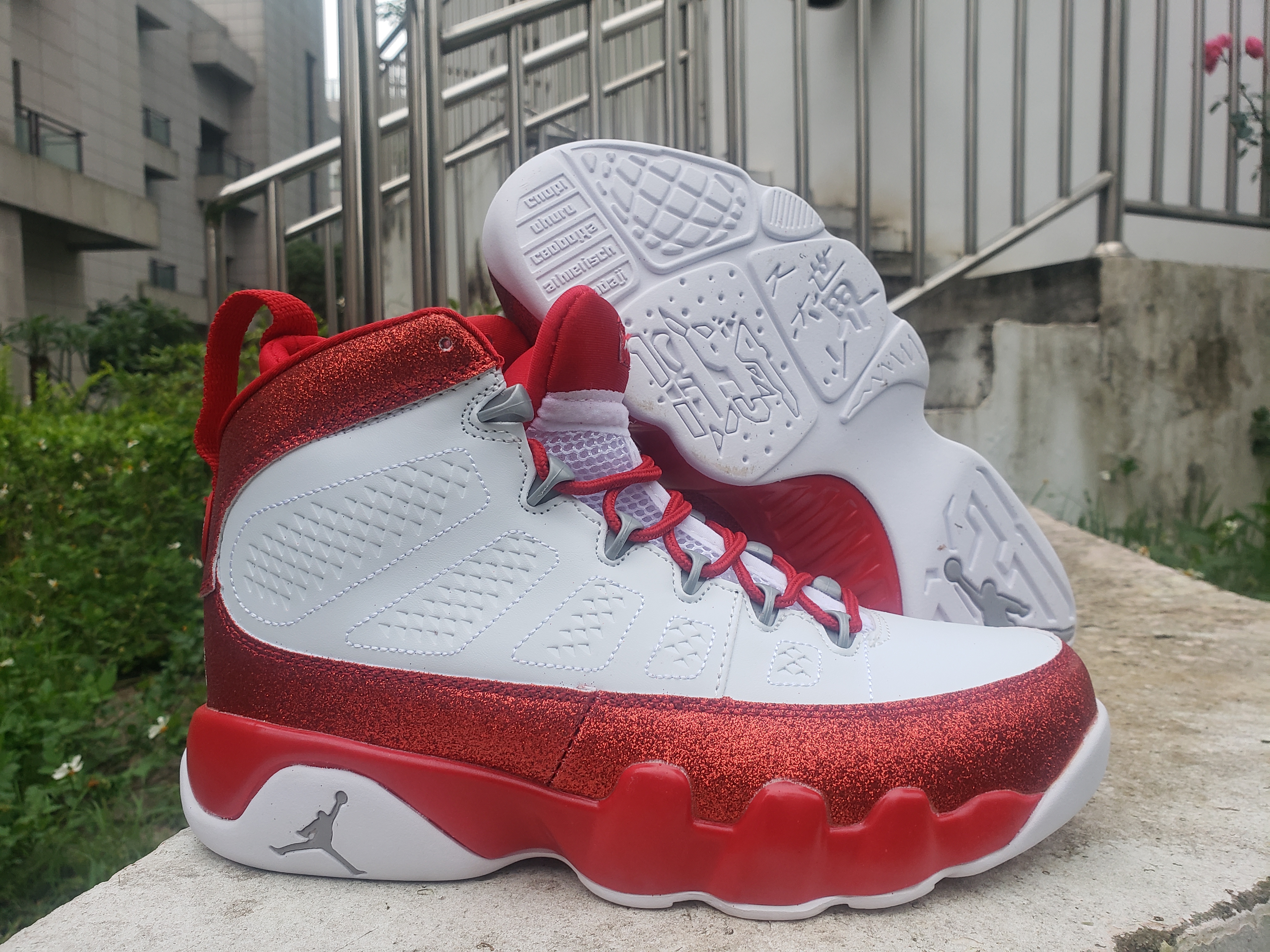 2022 Air Jordan 9 White Red Shoes - Click Image to Close